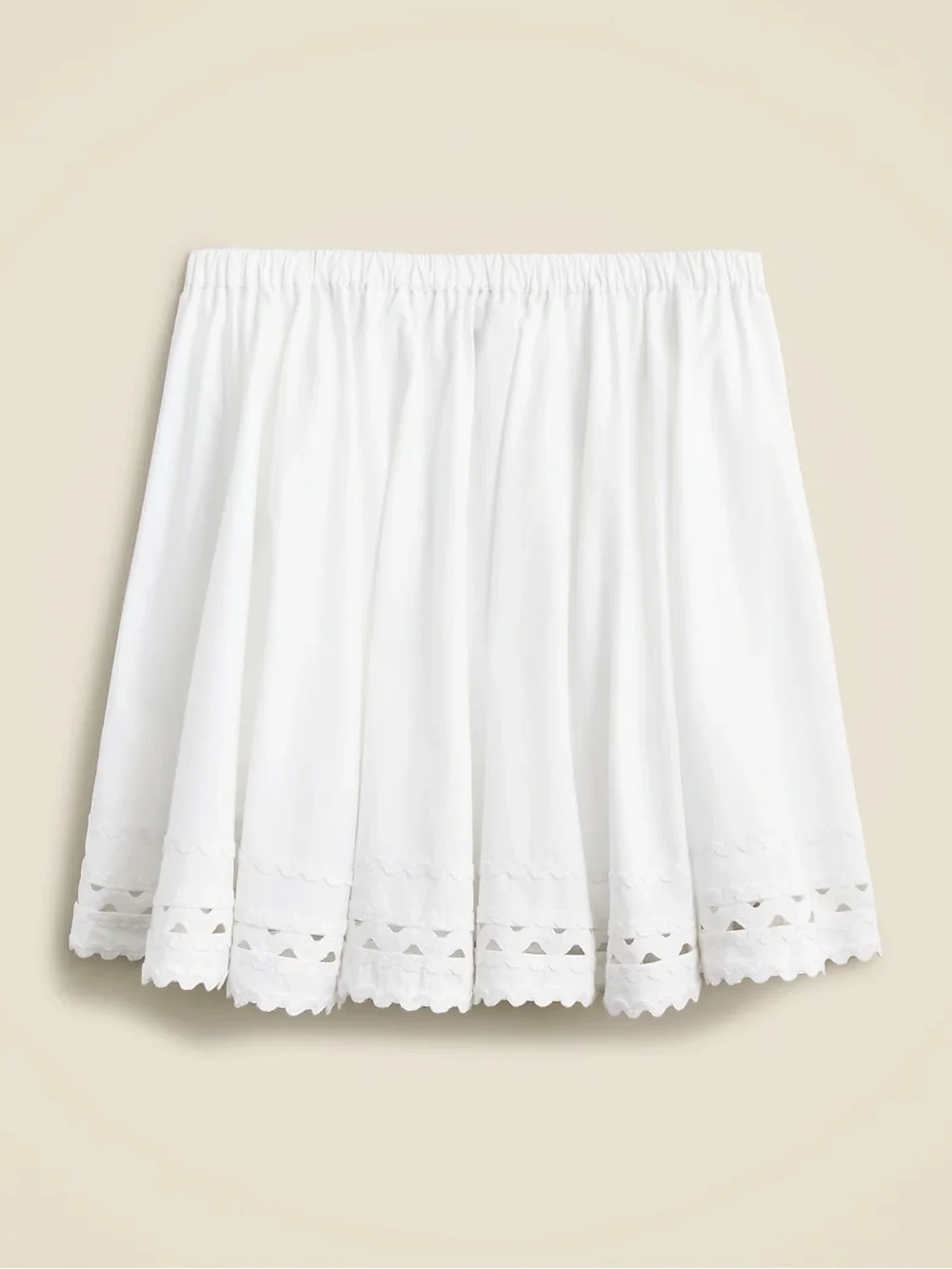 J.Crew Mini Skirt with Rickrack Trim in Cotton Poplin